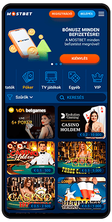 mostbet poker