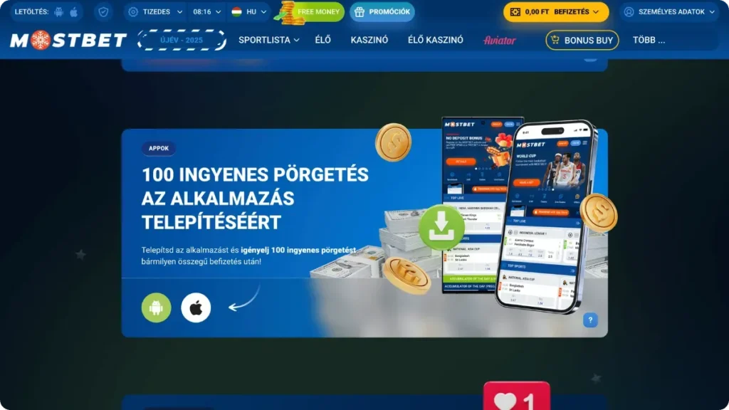 Mostbet mobilalkalmazás