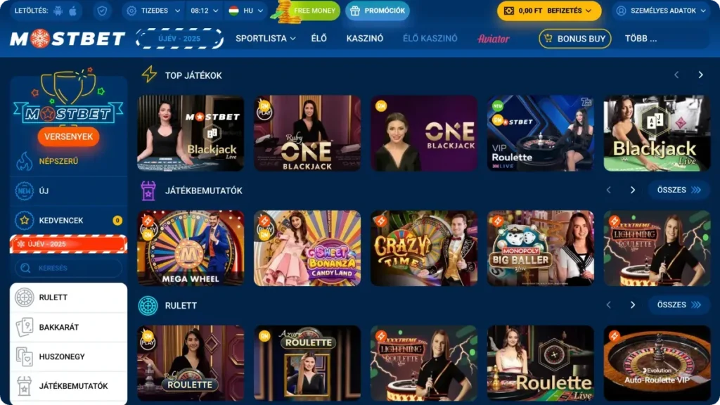 Mostbet Online Kaszinó