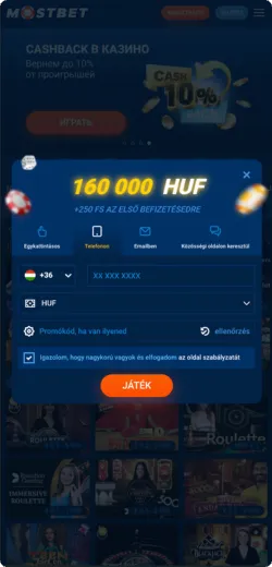 Mostbet regisztráció
