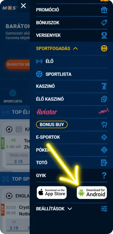 Töltsd le Mostbet
